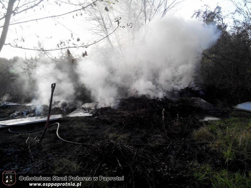 Pożar w miejscowości Maszna