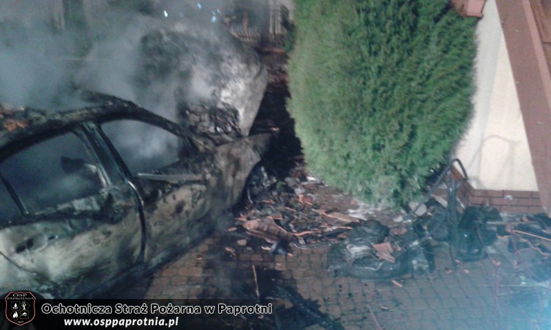 Pożar garażu w miejscowości Paprotnia.