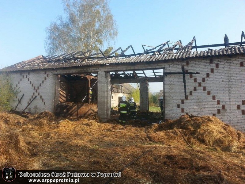 Pożar stodoły Nowe Gnatowice