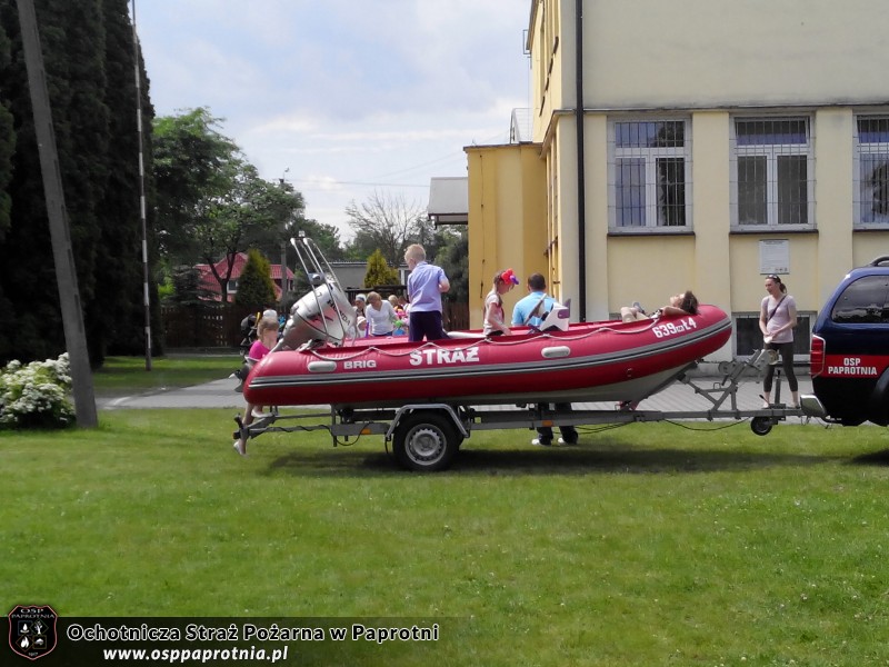 Dzień dziecka z OSP Paprotnia w szkole podstawowej 