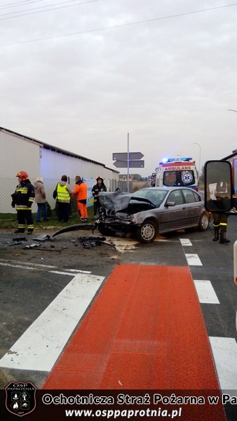 Wypadek na drodze Paprotnia Kampinos