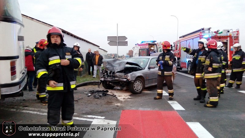 Wypadek na drodze Paprotnia Kampinos