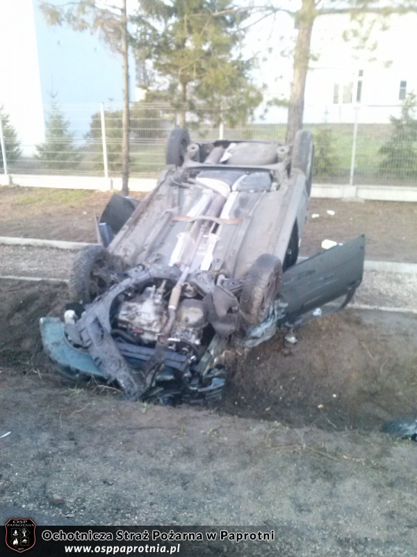 Wypadek na krajowej 92 w miejscowości Lisice 