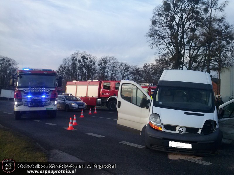 Wypadek na krajowej 92 w miejscowości Lisice 