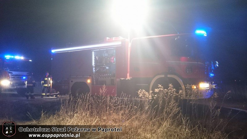 Pożar stodoły w Serokach 