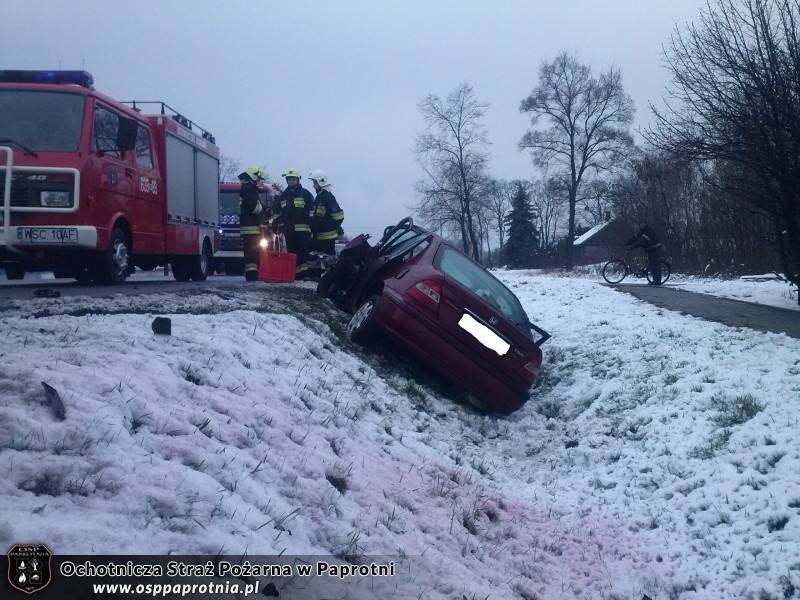 Wypadek drogowy na trasie E 92 w Serokach
