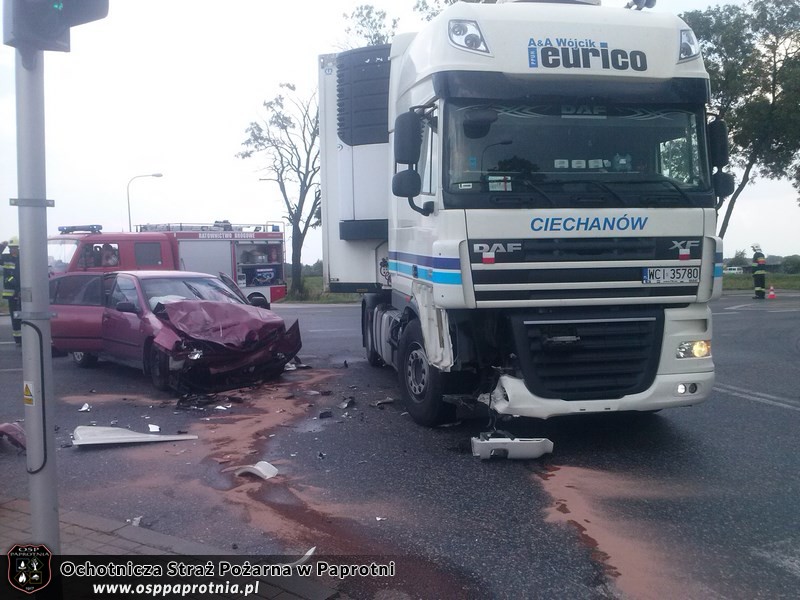 Kolizja  na skrzyżowaniu w Topołowie 