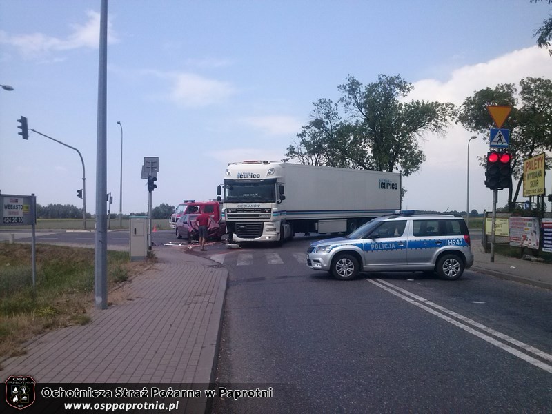 Kolizja  na skrzyżowaniu w Topołowie 