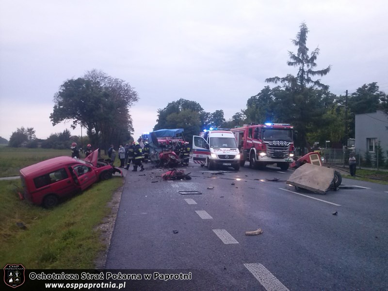 Wypadek na  E92 w miejscowości Liśice