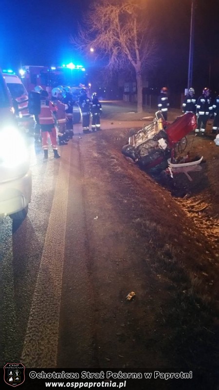 Zdarzenie drogowe w Chrzczanach 