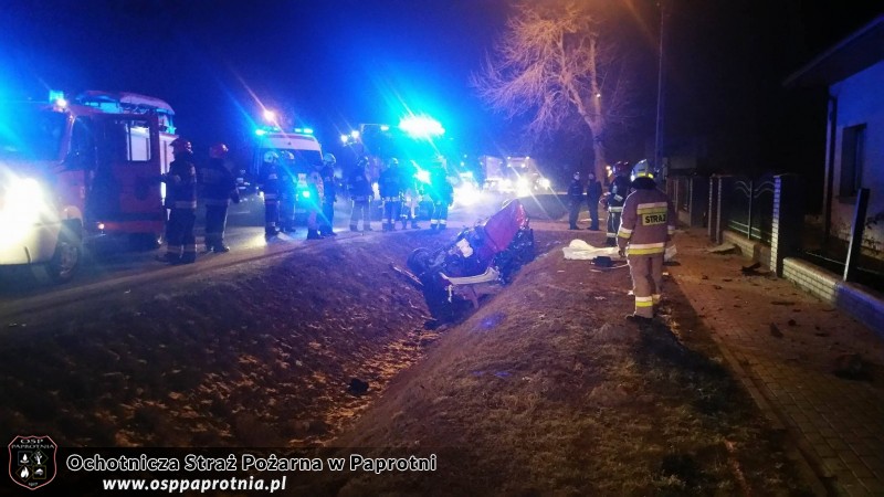 Zdarzenie drogowe w Chrzczanach 