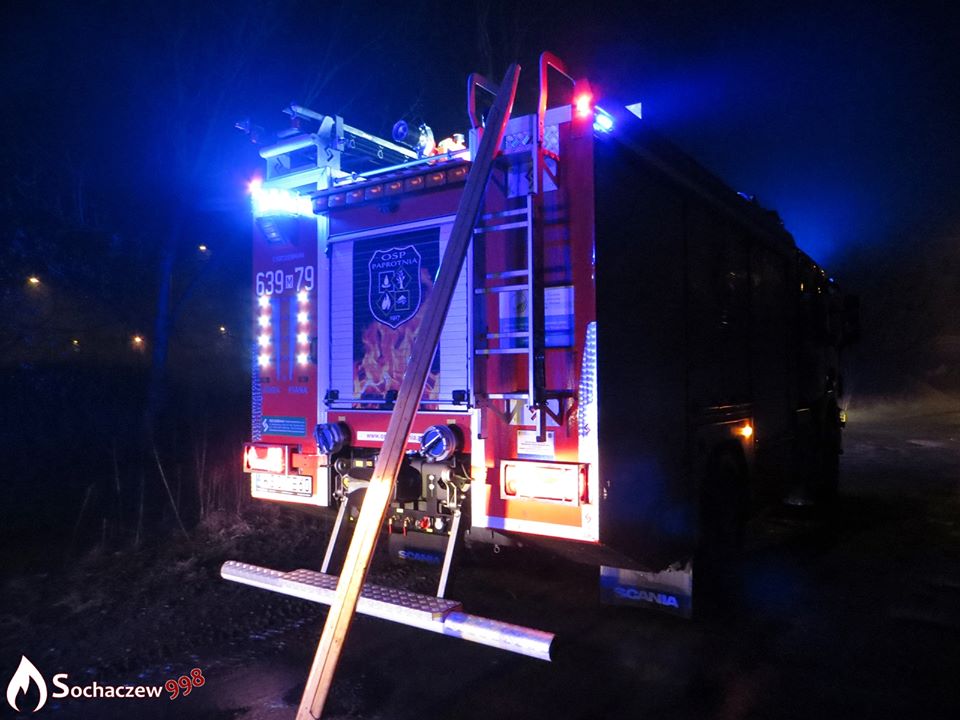 Pożar opuszczonego budynku na ulicy Osiedle Kolejowe