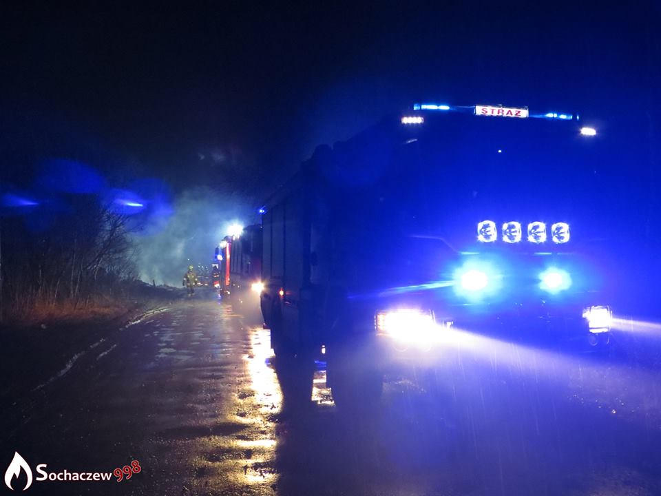 Pożar opuszczonego budynku na ulicy Osiedle Kolejowe