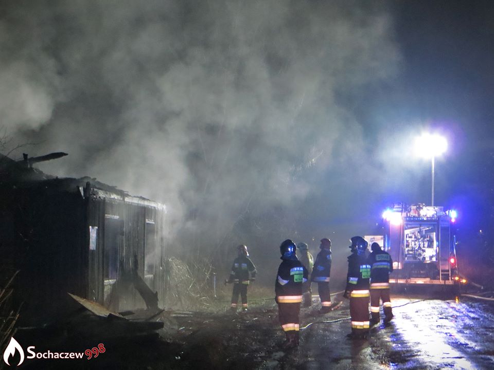 Pożar opuszczonego budynku na ulicy Osiedle Kolejowe