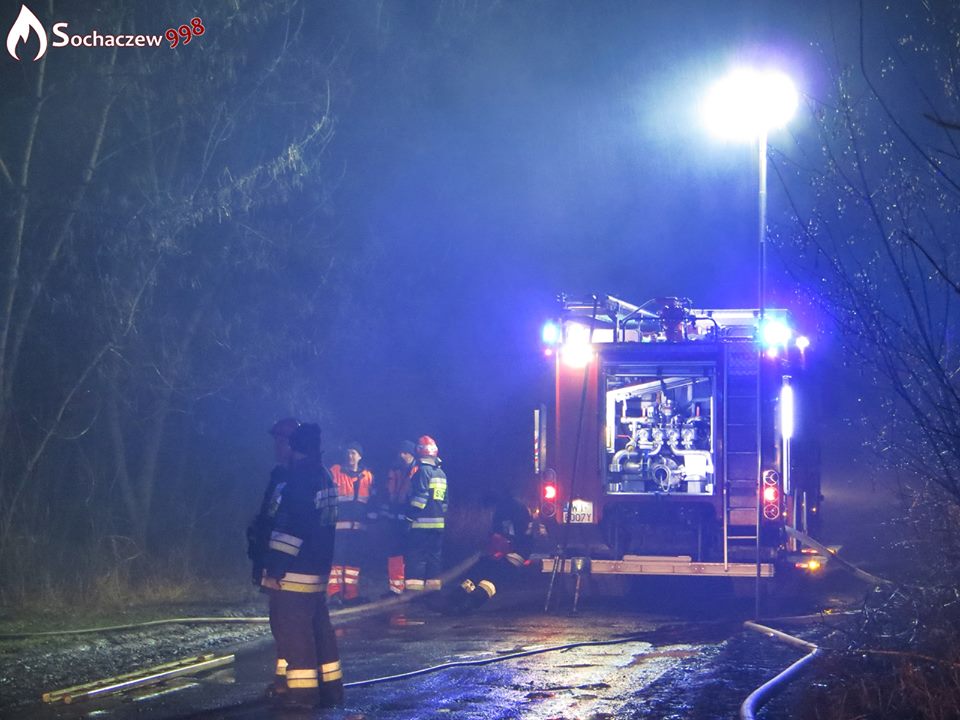 Pożar opuszczonego budynku na ulicy Osiedle Kolejowe