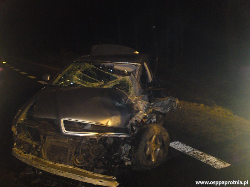 Wypadek drogowy w Paprotni