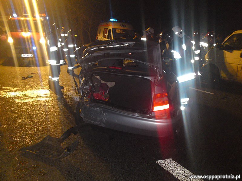 Wypadek drogowy w Paprotni