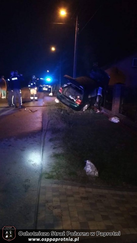 Kolizja i pożar samochodu