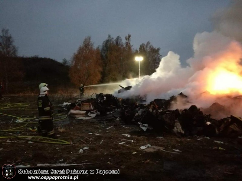 Pożar wysypiska śmieci