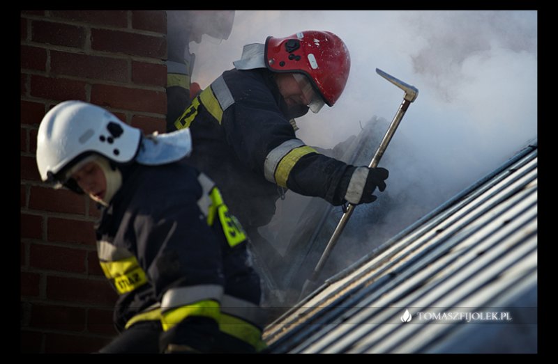 Pożar poddasza na ul. Poziomkowej