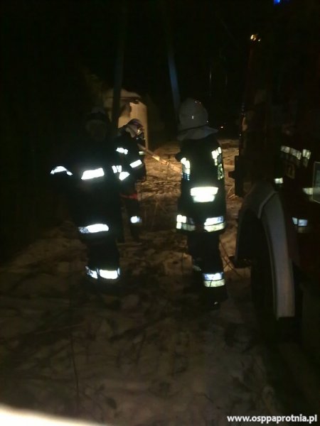 Pożar budynku gospodarczego w Ludwikowie