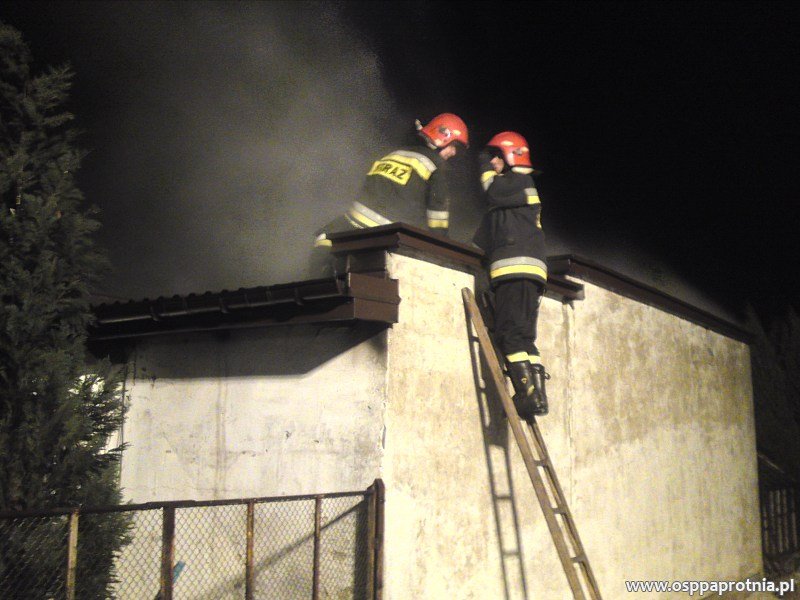 Pożar budynku gospodarczego w Ludwikowie