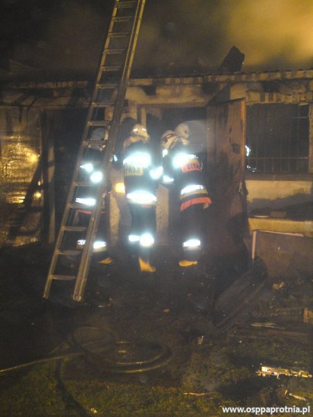 Pożar budynku gospodarczego w Ludwikowie