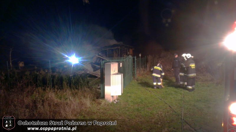 Pożar domu letniskowego