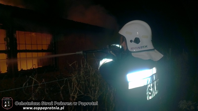 Pożar domu letniskowego