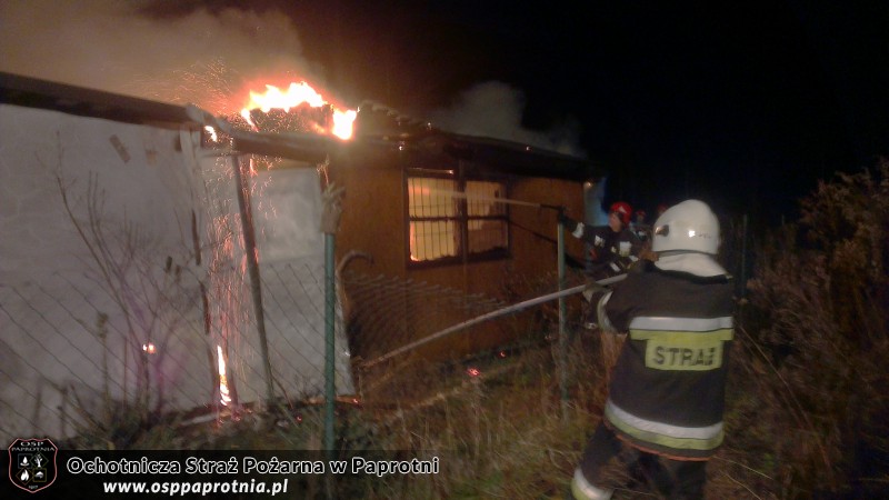 Pożar domu letniskowego