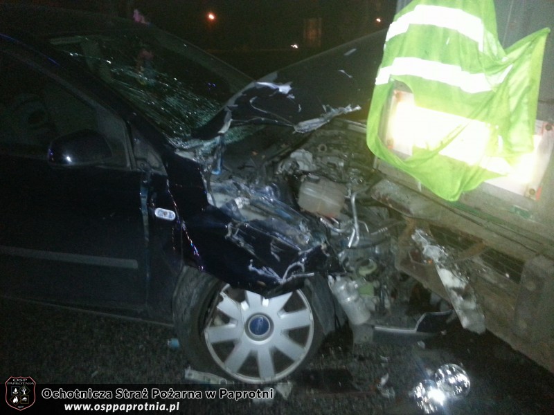 Wypadek drogowy w Topołowej