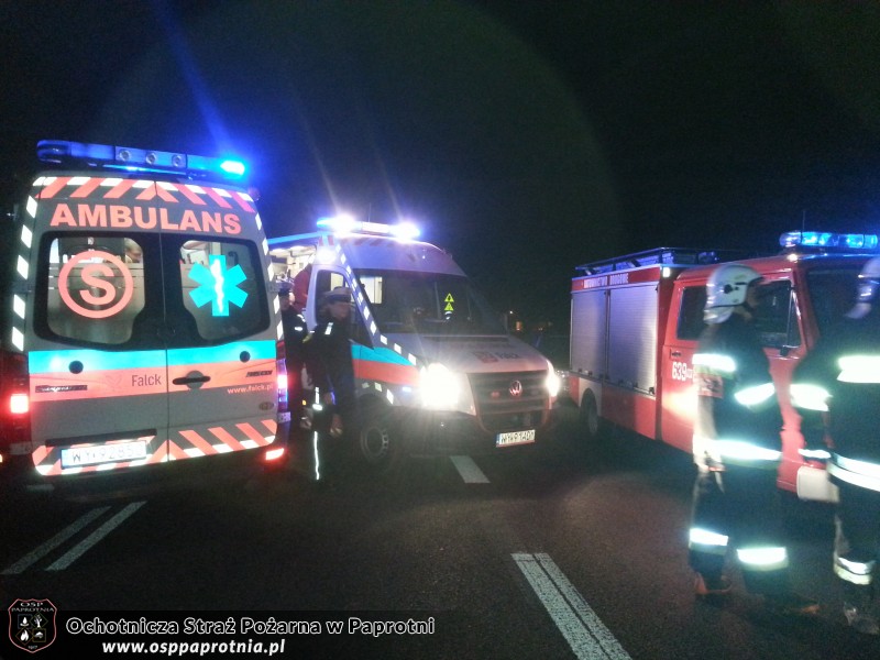 Wypadek drogowy w Topołowej