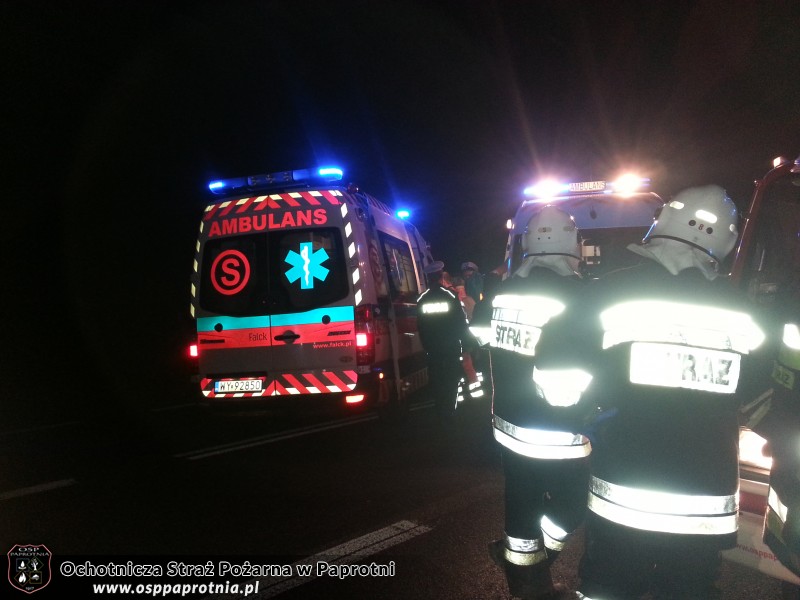 Wypadek drogowy w Topołowej