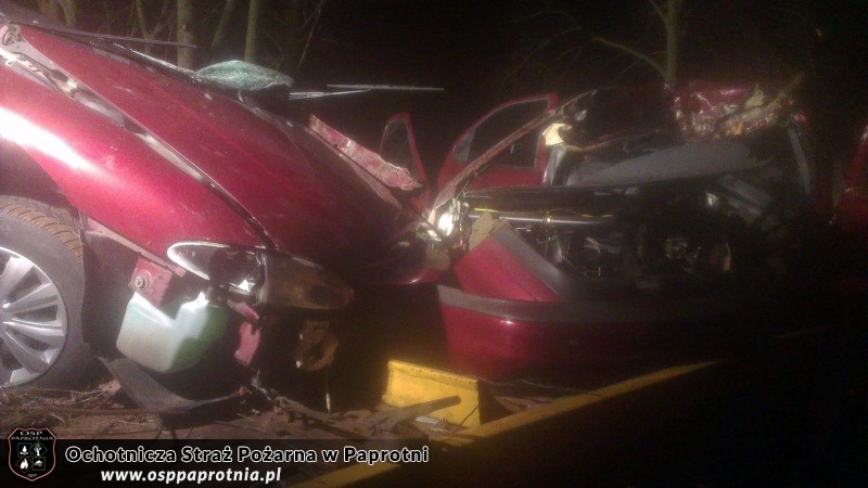 Wypadek drogowy w Pawłowicach