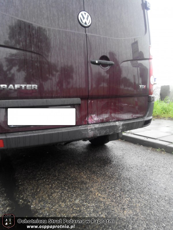 Kolizja drogowa w Topołowej