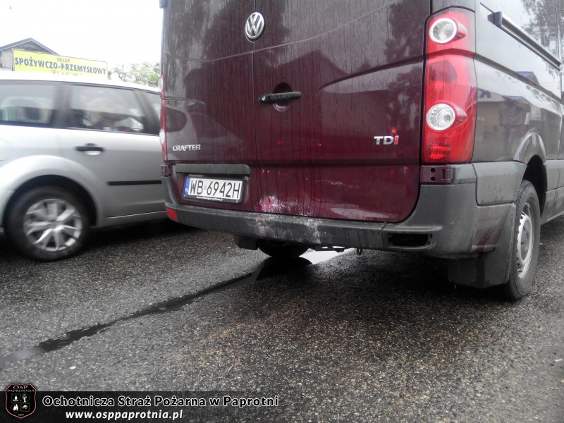 Kolizja drogowa w Topołowej