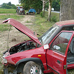 Zdarzenie drogowe w miejscowości Lisice